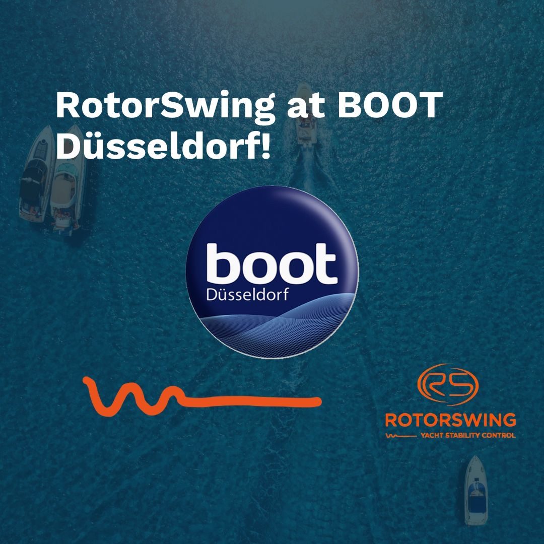 RotorSwing at BOOT Düsseldorf event announcement graphic